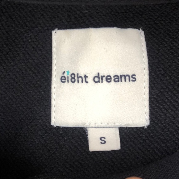EI8HT DREAMS EMBROIDERED SWEATSHIRT TUNIC Small - Picture 4 of 5
